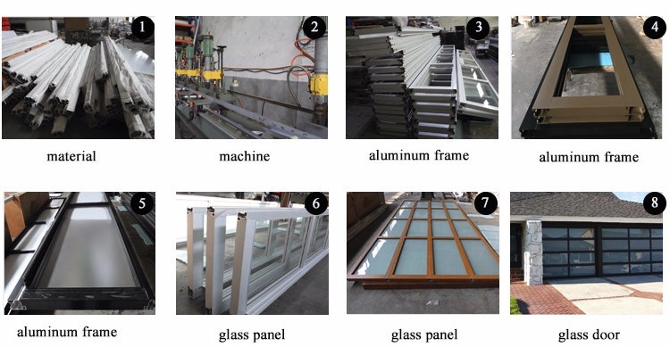 standard aluminum glass garage door