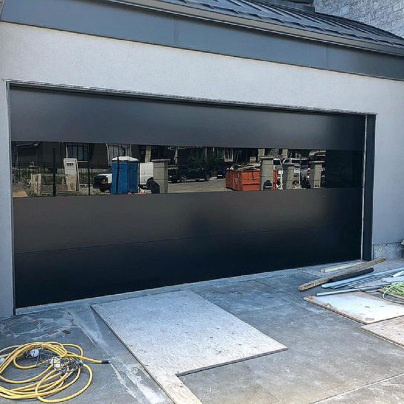 Customized Residential Low Headroom Aluminum Roll Up Garage Doors with Glass