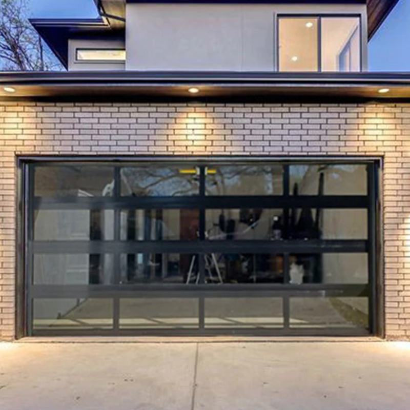 Living Room Modern Tempered Glass Alumium Garage Door