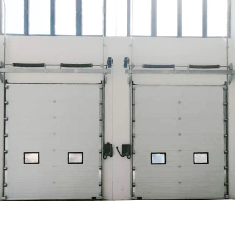 Automatic Timber Secure Insulated Industrial Folding Doors with Windows