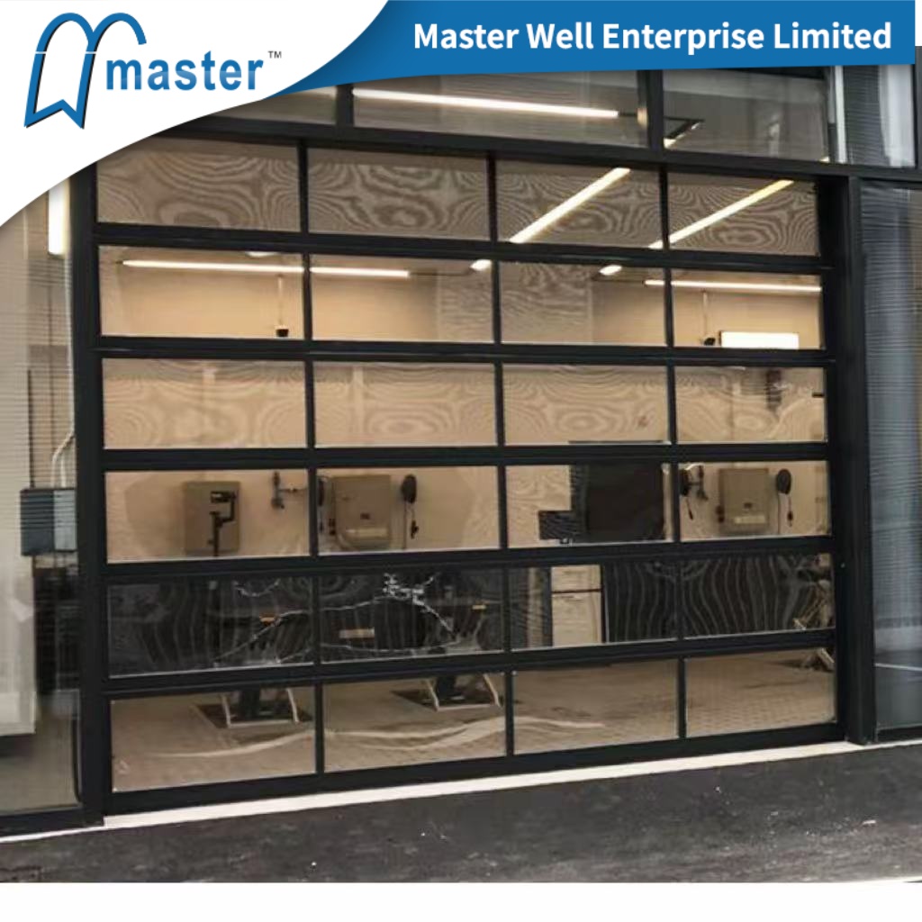 framed glass garage door