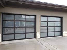 Windload Rated Commercial Low Headroom Tempered Glass Roll Up Garage Doors 