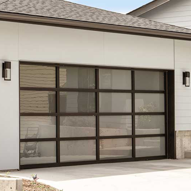 8'x8' Modern Plexiglass Glass Aluminum Garage Door