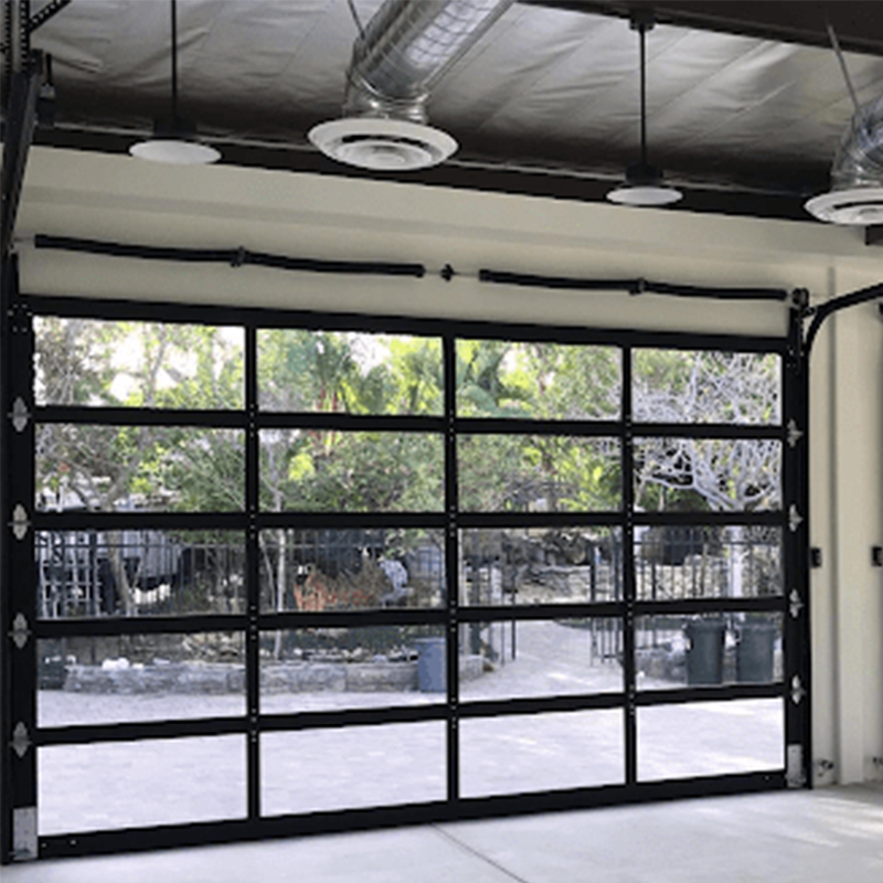 Large Full View Plexiglass Glass Aluminum Garage Door