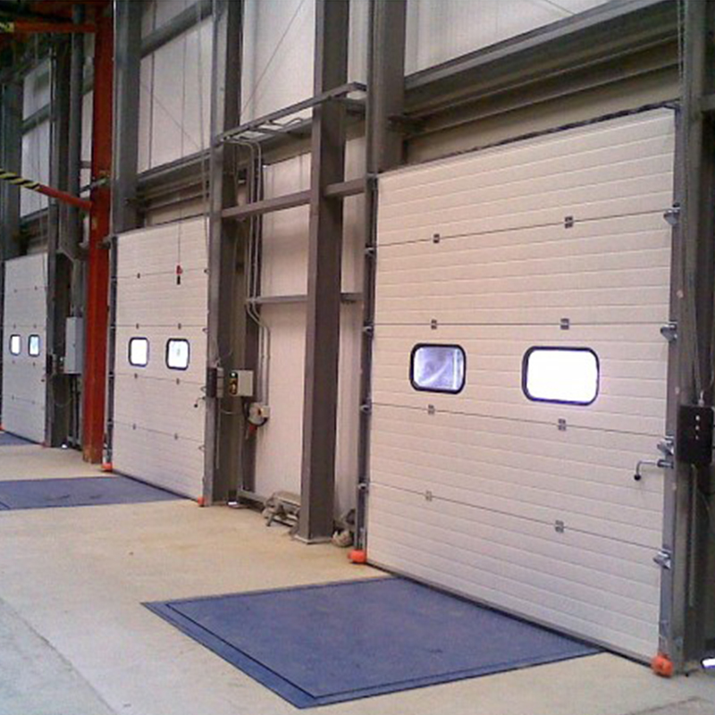 Automatic Pu Foam Insulated Industrial Folding Doors with Windows 