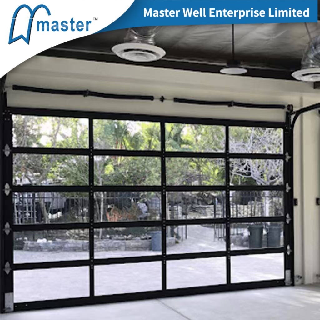 framed glass garage door