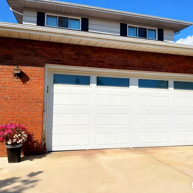 White Residential Insulated Electric Garage Doors
