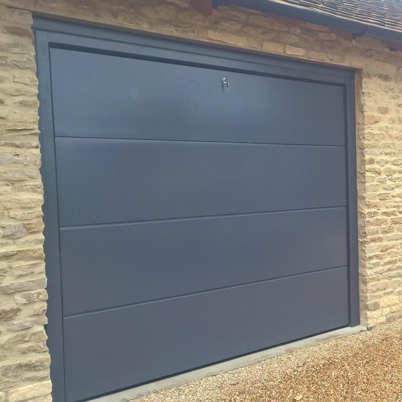 Manually Open Residential Perforated Double Fiberglass Roll Up Garage