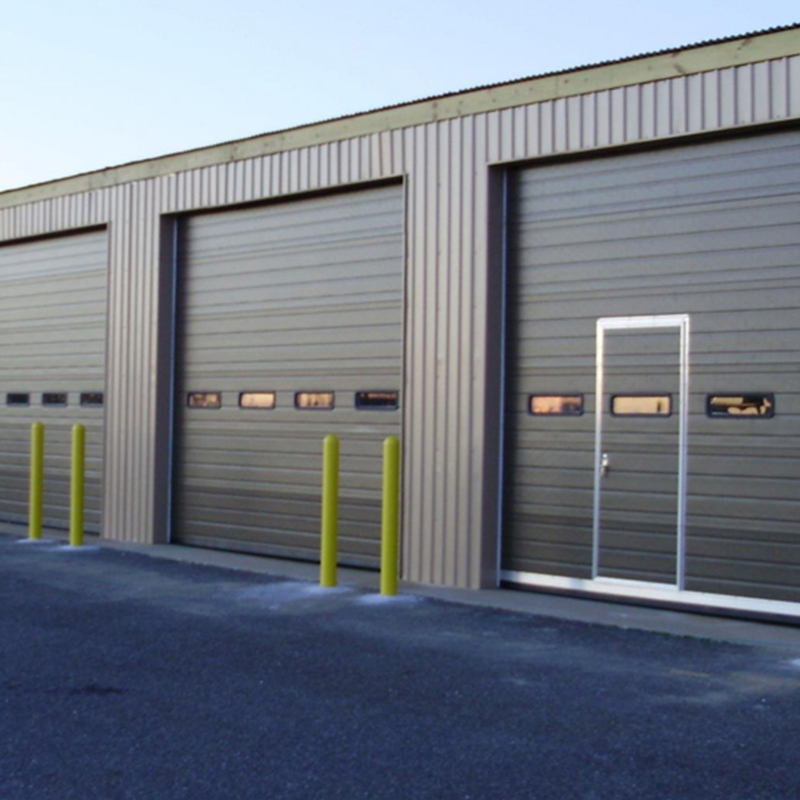 High Speed Thermal Insulated Steel Overhead Sectional Industrial Doors with Windows 