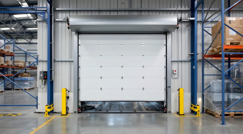 Insulated Steel Garage Door for a Warehouse