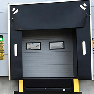 Industrial Sectional Doors with Dock Shelter
