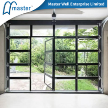 16 X 7 Full View Plexiglass Glass Aluminum Garage Door with Passing Door
