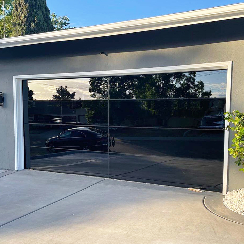 Houses Frameless Full View Insulated Glass Aluminum Garage Door