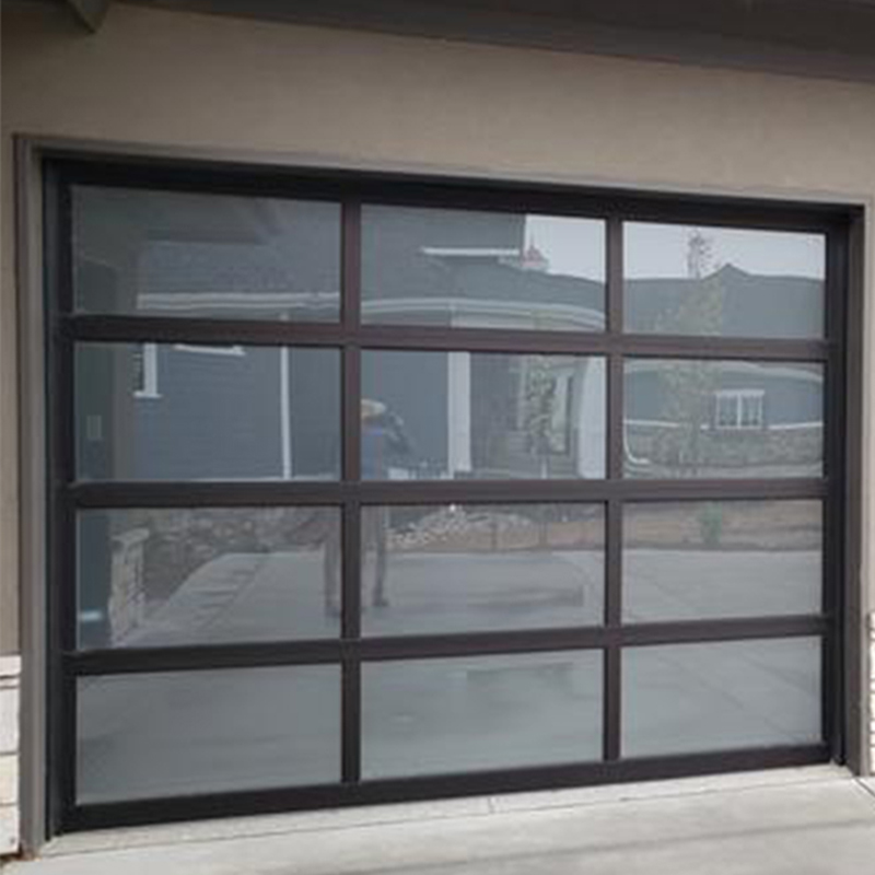 9x7 Modern Plexiglass Glass Aluminum Garage Door