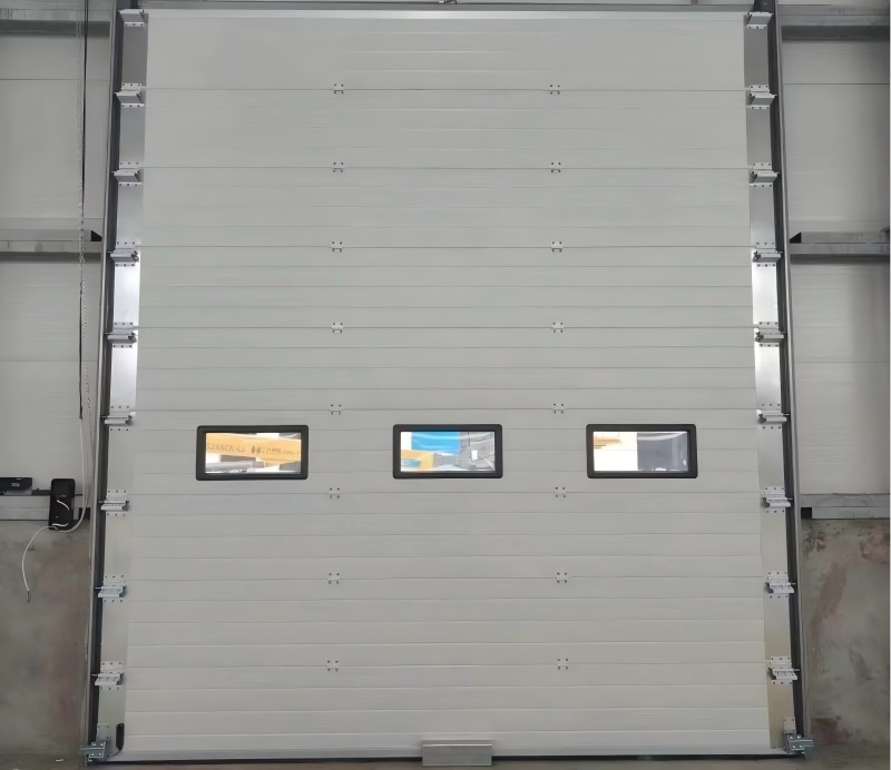 insulated sectional garage door with windows