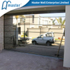 Black Frameless Overhead Aluminum Glass Garage Door