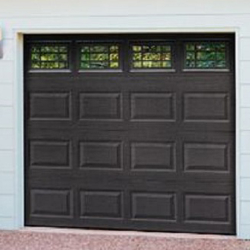 Motor Drive Residential Security Sandwich Metal Overhead Garage Doors with Glass