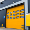 Electrical Fireproof Steel Industrial Sliding Doors with Entrance