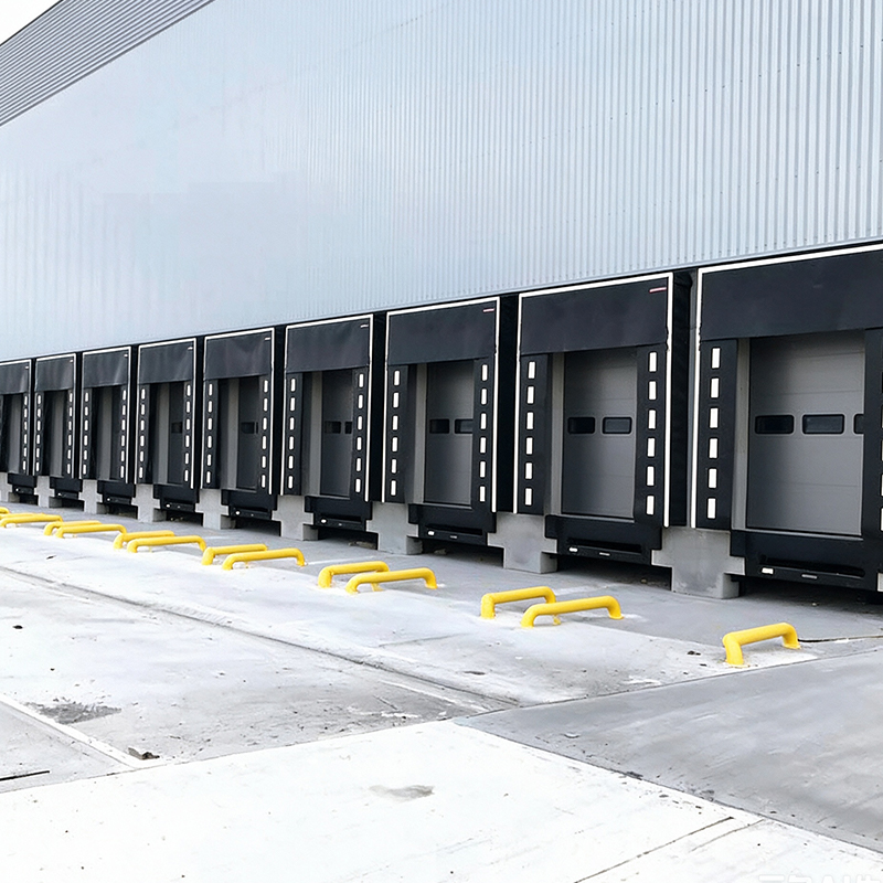 Industrial Sectional Doors with Dock Shelter