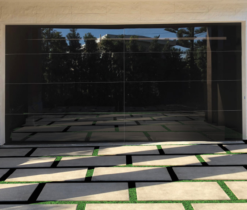 Frameless Overhead Aluminum Glass Garage Door