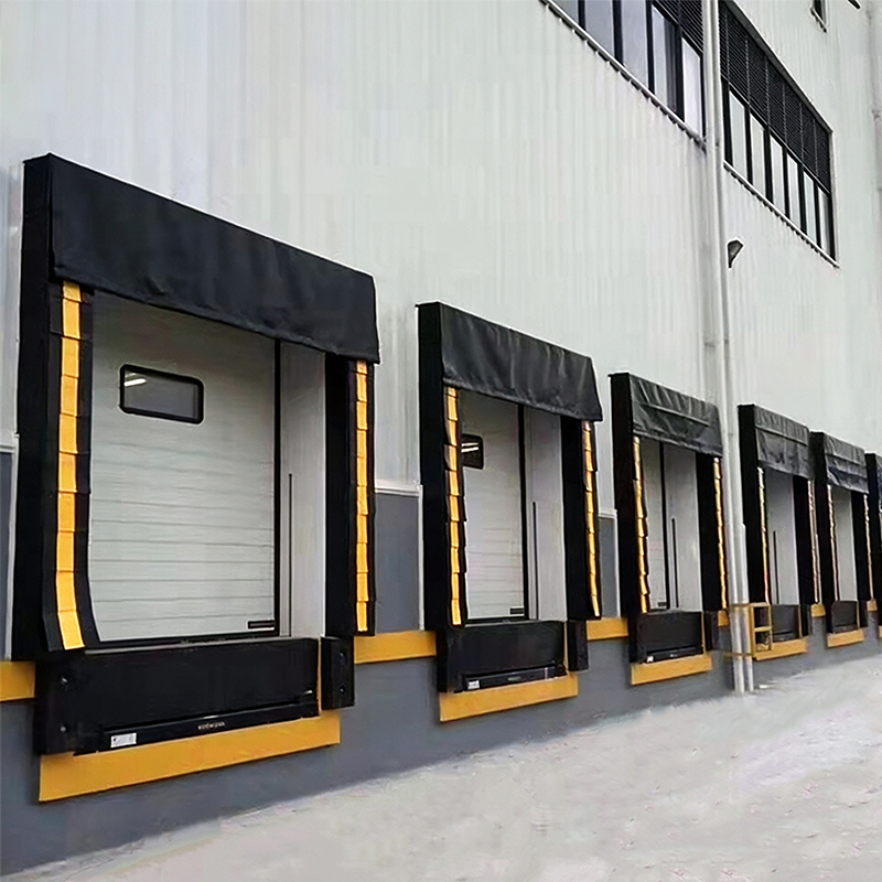 Industrial Sectional Doors with Dock Shelter