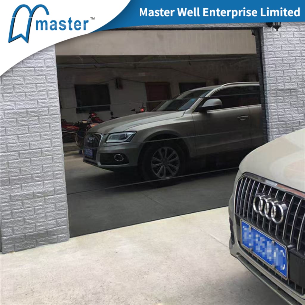 Black Frameless Overhead Aluminum Glass Garage Door