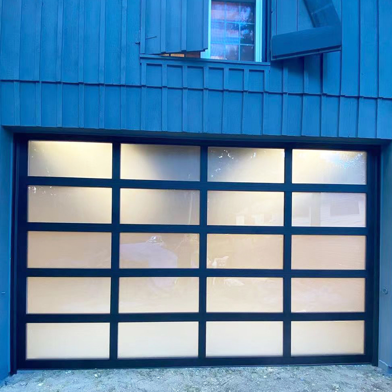 Clear with Passing Door Insulated Glass Alumium Garage Door