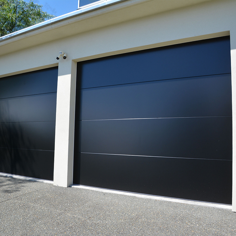 Customized Residential Weather Strip Golden Oak Metal Side Sliding Sectional Garage Doors