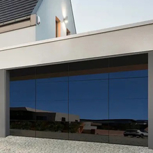 Single Car Frameless Plexiglass Glass Aluminum Garage Door