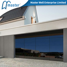 Black Frameless Overhead Aluminum Glass Garage Door