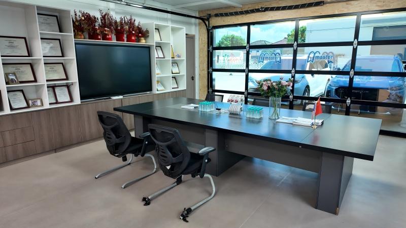 black frameless glass garage doors