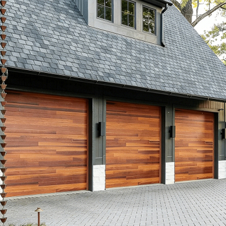 Custom Wood Look 8 Ft Garage Door
