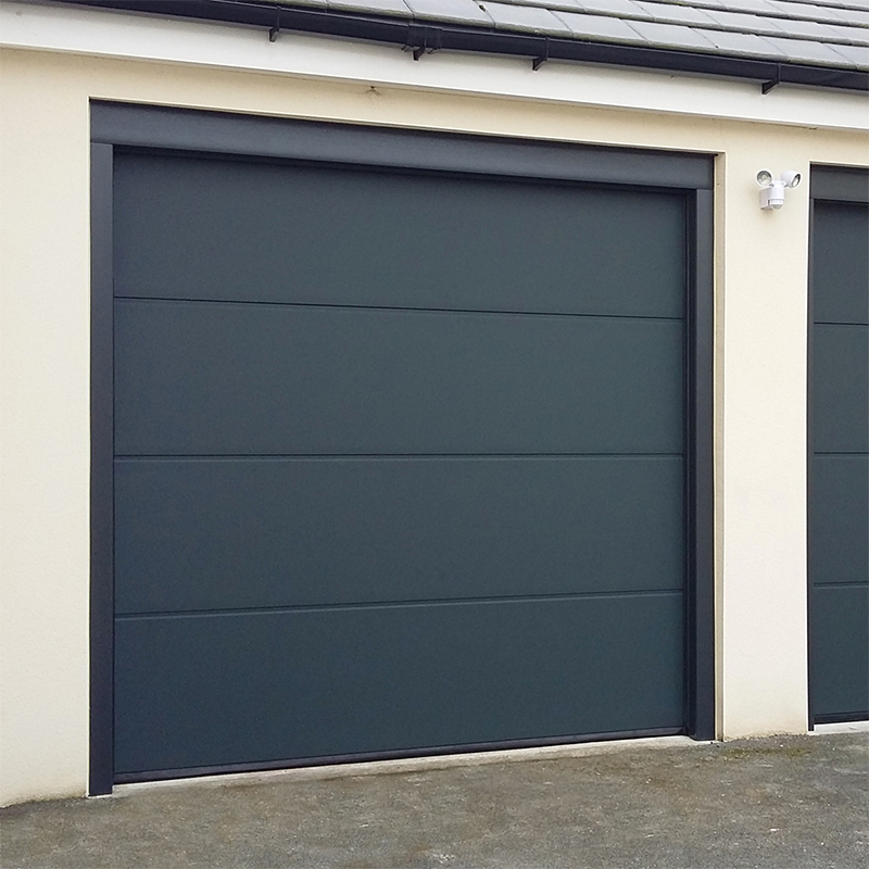 Manually Open Residential Perforated Double Fiberglass Roll Up Garage Doors 