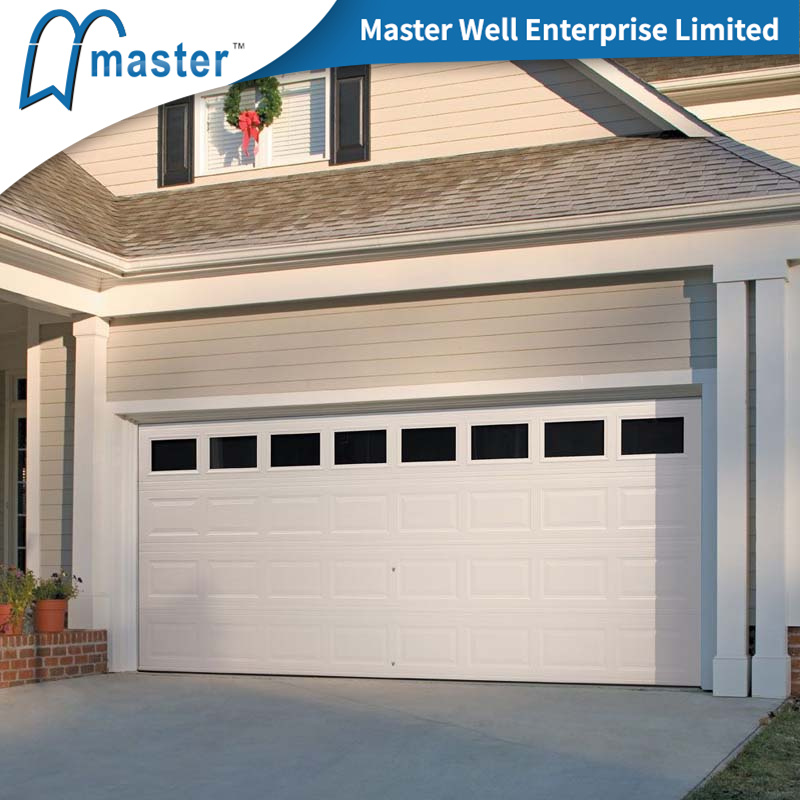  White Residential Insulated Electric Garage Doors 