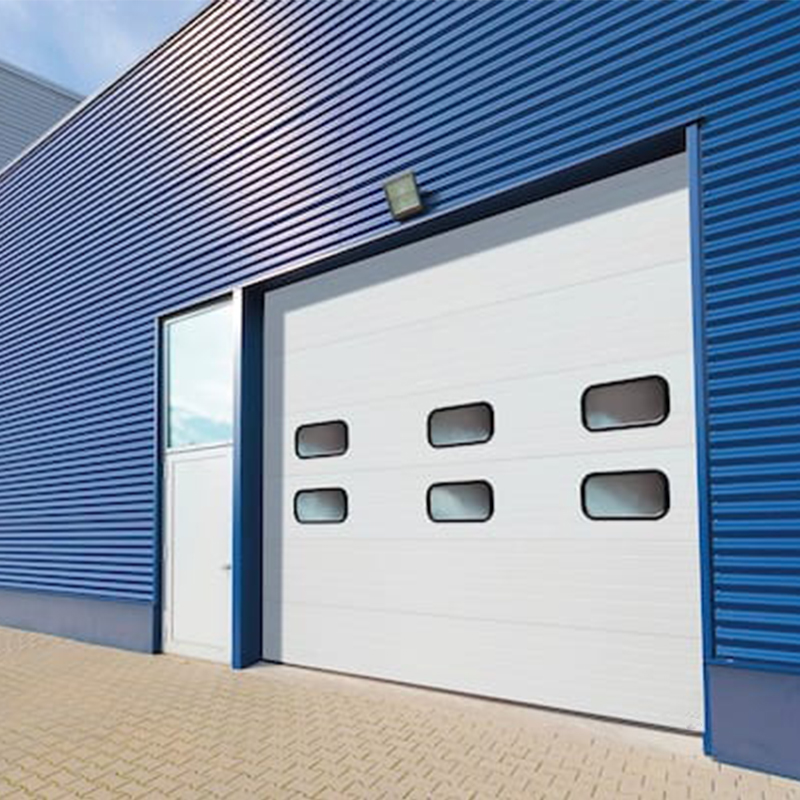 Automatic Aluminium Steel Overhead Sectional Industrial Doors with Windows 