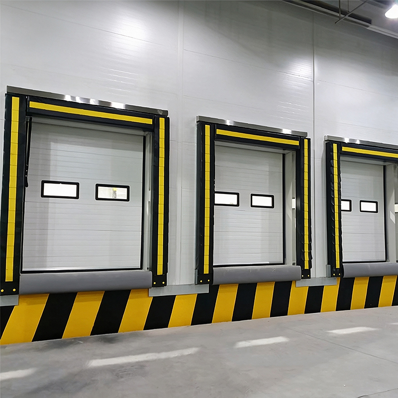 Industrial Sectional Doors with Dock Shelter