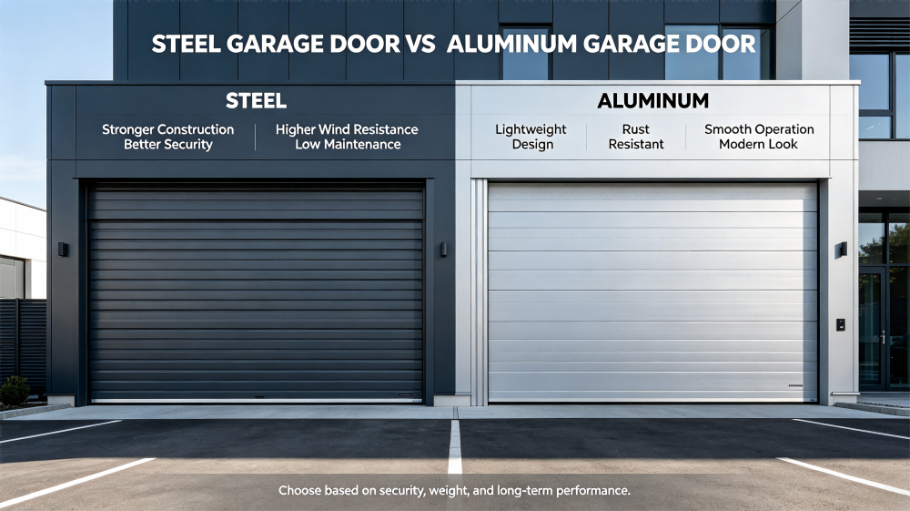 Steel Garage Door vs&nbsp;Aluminum Garage Door