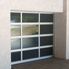 Single Car Modern Frame Tempered Glass Aluminum Garage Door