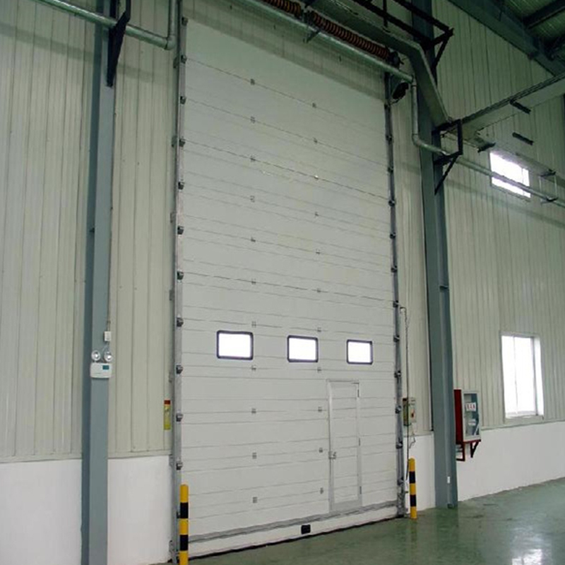 Electrical Vertical Lift Steel Vertical Lift Industrial Doors with with Sidelights 