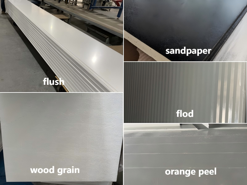 steel garage door surface