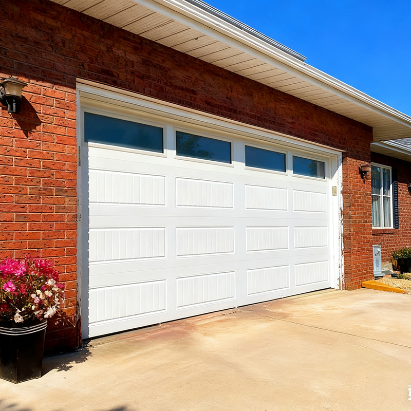 White Residential Insulated Electric Garage Doors