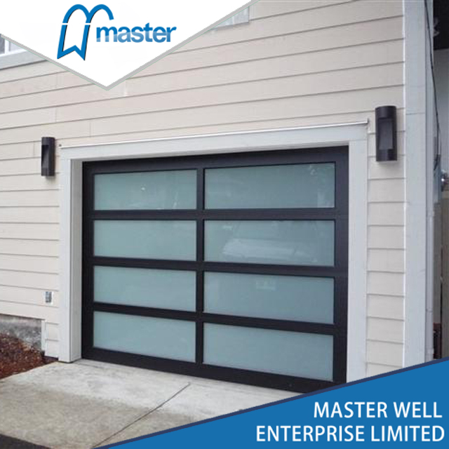 commercial frosted glass aluminum garage door