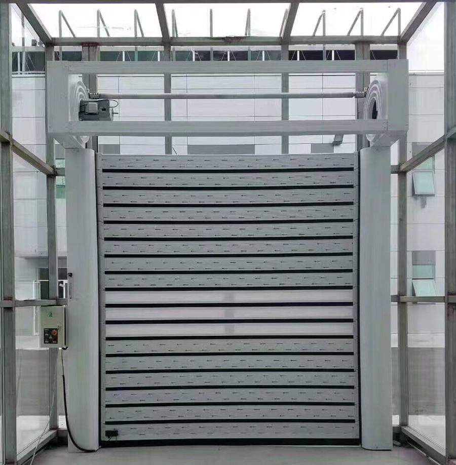 What is the construction of high speed spiral door?
