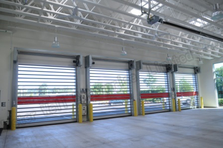 Turbine Commercial Wind Proof Aluminum Alloy Spiral High Speed Hard Fast Rolling Doors