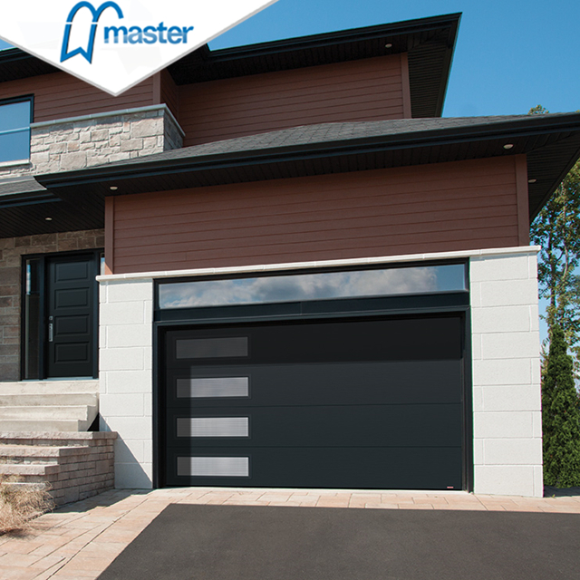 Motor Drive Residential Insluted Steel Sectional Garage Doors with Windows