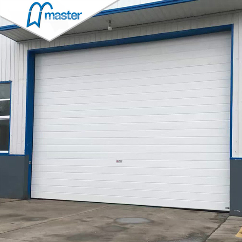 Automatic Galvanized Steel Secure Insulated Industrial Folding Doors With Glass 